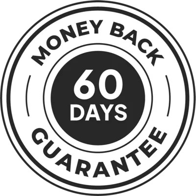 60 days money-back guarantee seal